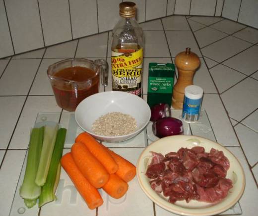 Ingredients for Lamb and Carrot Casserole
