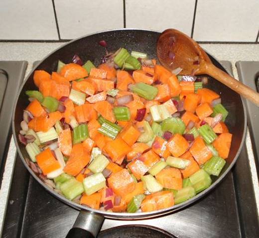 Add carrots and celery to Lamb Casserole