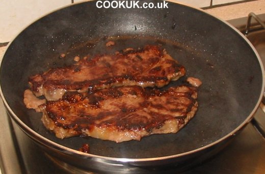 A cooked sirloin steak