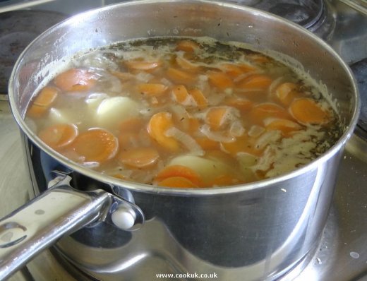 Cooking carrot soup