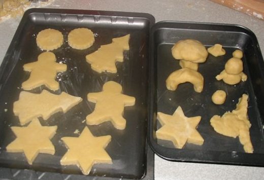 Prepare to bake to shortbread biscuits