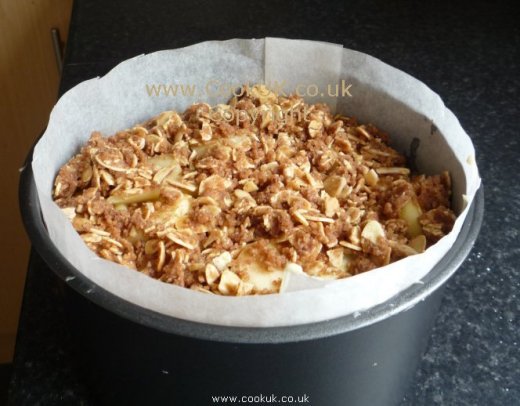 German Apple Cake ready for the oven