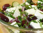 Greek salad in a bowl