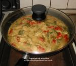 Hungarian Paprika Chicken cooking. Click picture to enlarge.