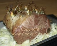 Part cooked roast lamb